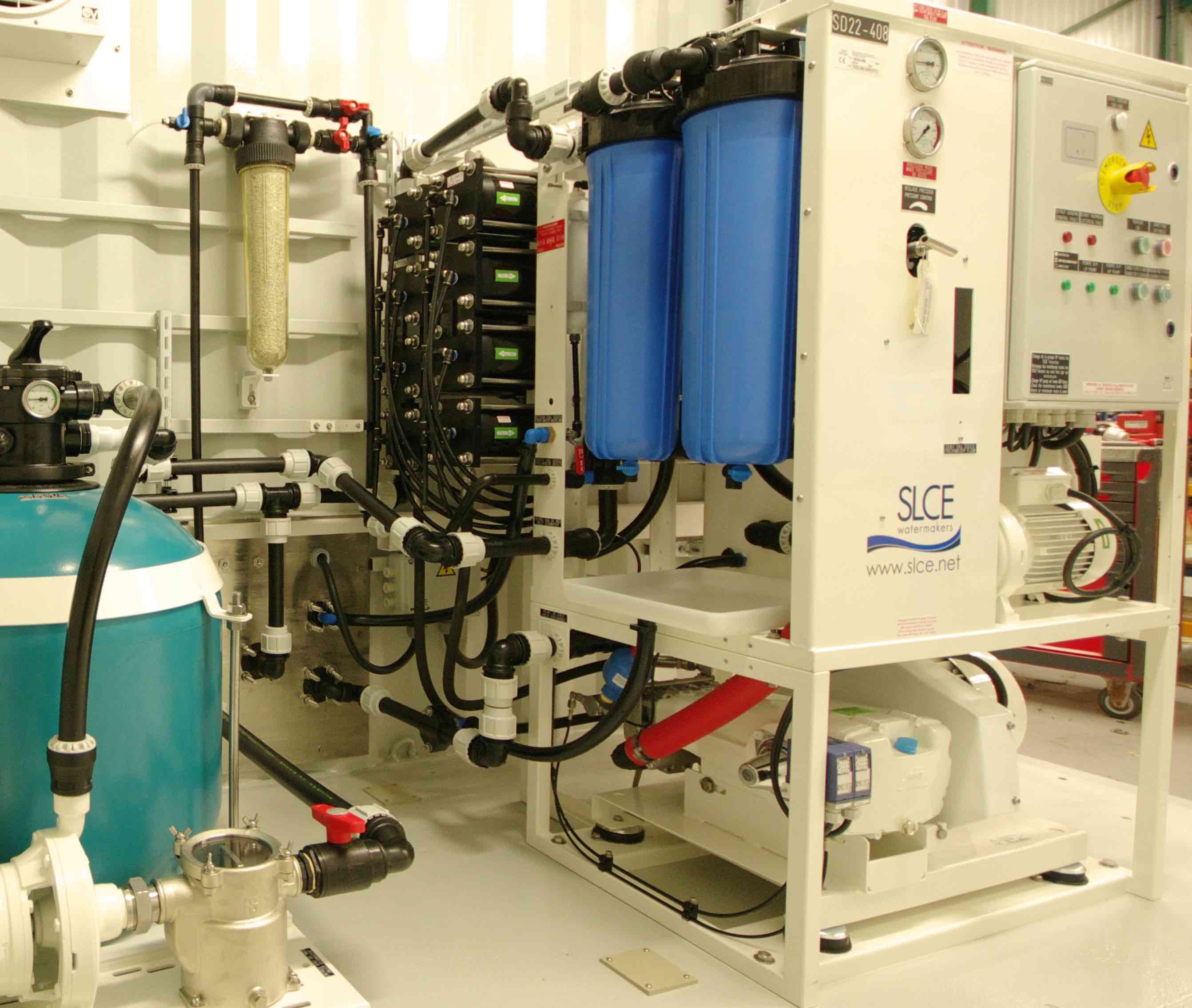 Umkehrosmose-Aufbereitungsanlage bei SLCE Watermakers